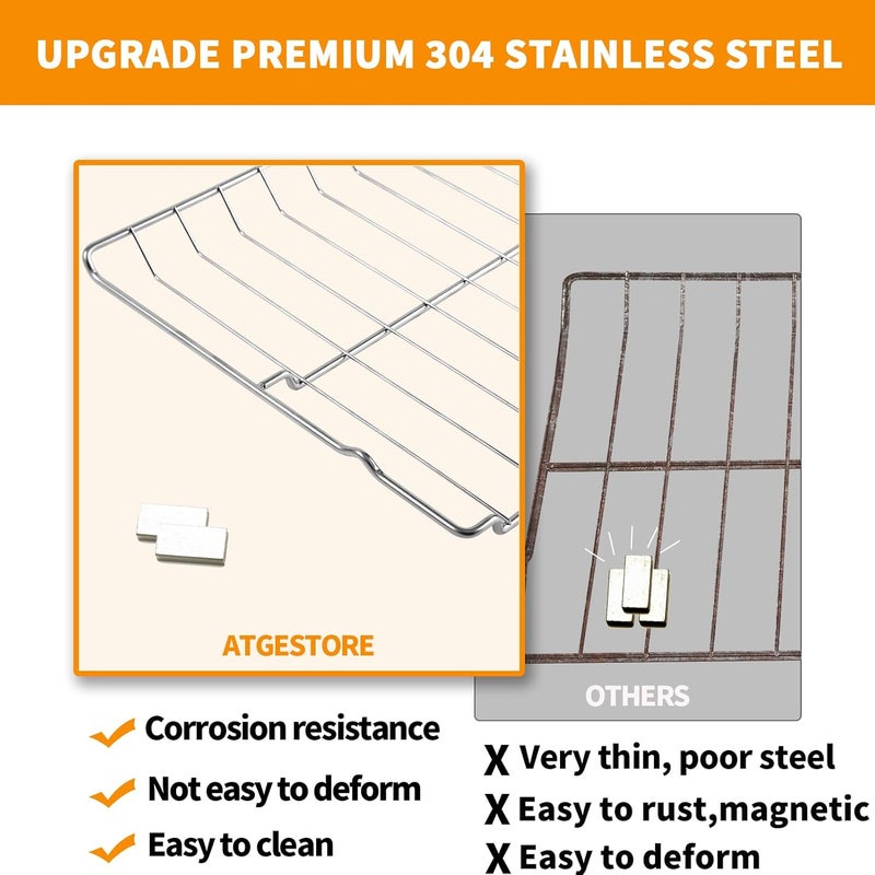 atgestore Upgraded MHL63411403 Oven Rack Replacement for LG Oven Parts 24.75 x 16 IN Range Oven Shelf LDG4313ST LREL6323S LG 304 Stainless Steel Stove Standard Oven Bake Rack Air Fryer Wire Shelf Accessories - Image 4